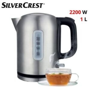 Bouilloire Electrique Sans Fil En Inox SilverCrest - 1 L 2200 W - KE02403A-GS