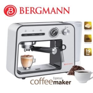 Machine a Café inox Expresso Café Poudre + cappuccino 19 Bars 1450W Bergmann