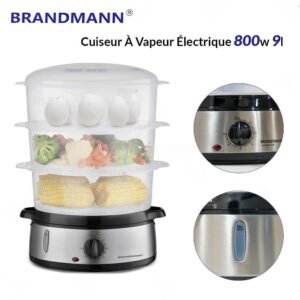 Cuiseur À Vapeur Électrique 800W 9L Brandmann BR-FS-001