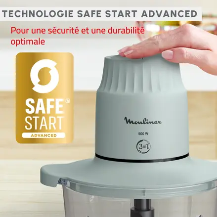 Choppeo, Hachoir avec bol en verre Moulinex , Capacité de 1 L, Verre borosilicate DJ603110 – Image 3