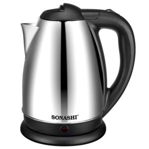 Bouilloire Electrique Sans Fil en Inox 1.8L 2200W Sonashi SKT-1804