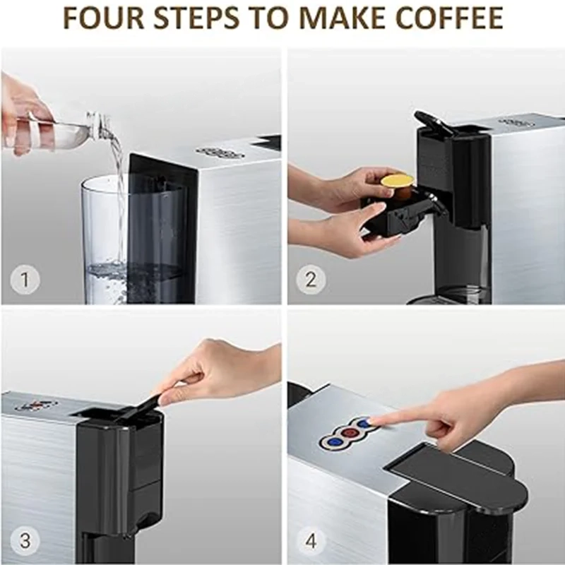 Machine a Café INOX Multi-Capsules 4 En 1 -1450W - 19 Bar 0.8L SilverCrest – Image 9